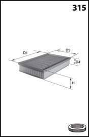 LUCAS FILTERS Воздушный фильтр LFAF275